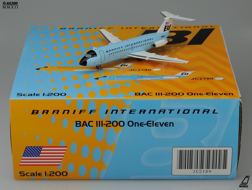 PHOTOS J C W BAC 111 Braniff Powder Blue DA.C